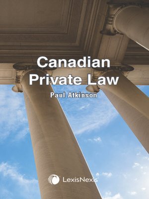 cover image of Canadian Private Law